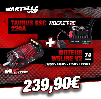 UK-Combo ESC TAURUS 220 Amp + Motor WSLine 4274 V2 (KV au choix) WS LINE