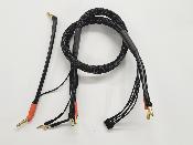UK-2x2S Red PK 4/5mm Charge Cable + balancing plug for PK 4mm charger output (60cm) WS-LINE