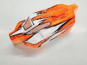 UK-Bodyshell EB48 2.x painted White/Orange Neon  for EB48 2.0 - 2.1 - 2.2 TEKNO-RC