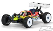 UK-"Predator" RC8B3 1/8 Buggy Pre-Cut Body (Clear) PROLINE