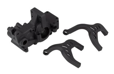 UK-RC10B6.1 FT Laydown Gearbox and Chassis Braces, carbon TEAM-ASSOCIATED