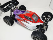 UK-VS2 body painted white/red/metalic purple for Hobao VS2 HOBAO RACING
