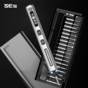 UK-SES ELECTRIC SCREWDRIVER 34 IN 1 - SILVER CASE ARROWMAX