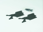 UK-Pro-composite Carbon Arched-Bridge-System Rear Lower Arm Cover(1.0mm) (2) SWORKZ