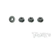 UK-Light Weight Low Profile Serrated M4 Wheel Nuts (4pcs) T-WORK'S