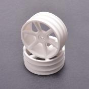 UK-JC 6 Spoke 2.2 4WD Front White Wheel CAT 2K pr CORE RC