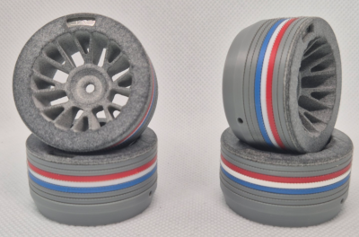 UK-Ultimate "FRANCE" Limited Edition Grey Steering Wheel for Radio Transmitters – 1 pc (Sanwa, Futaba, FlySky, etc.) (Blue/White/Red) – DAS SPEED