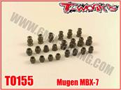 UK-7075 Hard Coated Alum. Ball Set ( For Mugen MBX-7/MBX-7R ) 22pcs T-WORK'S