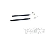 UK-DLC coated Front Shock Shaft 58.2mm ( SWORKZ S35.4 ) 2pcs. T-WORK'S