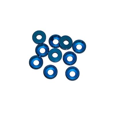 UK-4 mm. ALU. WASHER BLUE (10 pcs) ULTIMATE RACING
