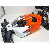 UK-Vision body paint (Orange/White) 1/8 buggy for S35-3/-4 Sworkz and MBX8-Nitro BITTYDESIGN