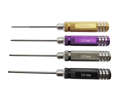 UK-Set of 4 Hex Screwdrivers with Steel Tips (1.5/2.0/2.5/3.0 mm) WS-LINE