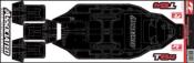 UK-RC10T6.4 FT Chassis Protective Sheet, printed TEAM-ASSOCIATED