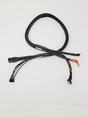 UK-4S PK 4/5mm charging cable Black + Balancing plug for XT90 Charger output (60cm) WS-LINE