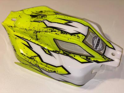UK-Vision body paint (White/Yellow) 1/8 buggy for S35-4E Sworkz BITTYDESIGN