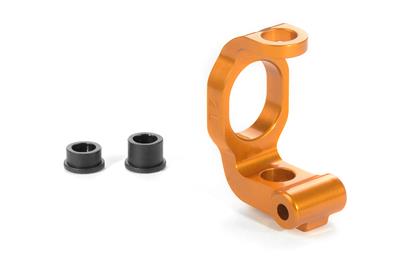 UK-Alu C-Hub Front Block Left - Caster 2° - Orange X-RAY