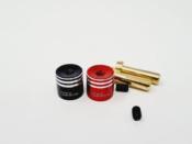 UK-4mm Heatsink Bullet Plugs (Black/red) WS-LINE