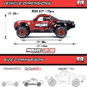 UK-MOJAVE GROM 4x4 SMART Small Scale Desert Truck (bleu/Blanc) ARRMA