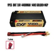 UK-Lipo Batterie 2S 7.6V 4400mAh Gold-NGP 5mm with DEAN cable DXF