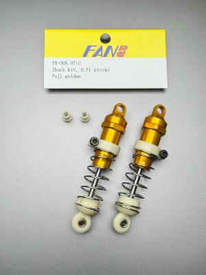 UK-Shock kit, 0.71 stroke, Golden body and Golden cap FAN RC