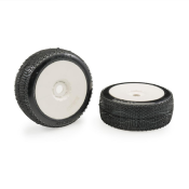 UK-"NOVA" tyres mounted on white wheels (choice of shore) (2) MATRIX TYRES