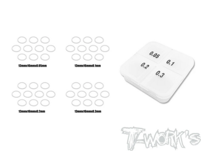 UK-13mm Shim Washer Set ( 0.05,0.1,0.2,0.3mm each 10pcs. ) T-WORK'S