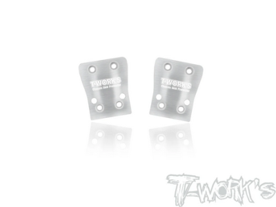 UK-Stainless Steel Rear Chassis Skid Protector ( Xray XB8'26 ) 2pcs. T-WORK'S