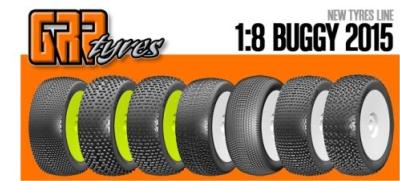 Tyres 1/8th TT GRP Racing Glued on rims