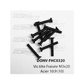 UK-M3x20 Countersunk Screw Steel 10.9 (10) DONUTS RACING