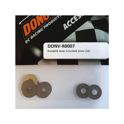 UK-Steel Washer 3.5x10x0.2mm (10) DONUTS RACING