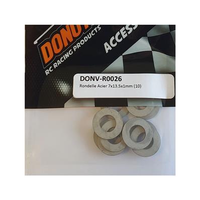 UK-Steel Washer 7x13,5x1mmm (10) DONUTS RACING