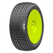 UK-Tyres "EASY" glued on yellow rims (2) GRP