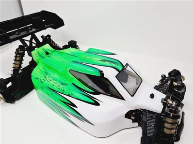 UK-Painted body ST4-Falcon green/white for S35-4E SWORKZ