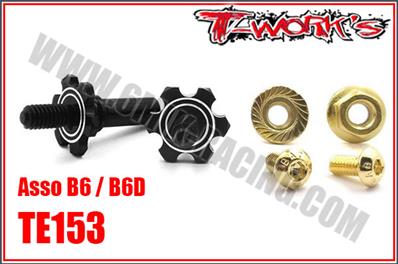 UK-Alum.Light Weight Front Axle ( Team Associated RC10 B6/B6D/B6.1 ) T-WORK'S