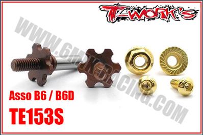 UK-Spring Steel Light Weight Front Axle ( Team Associated RC10 B6/B6D/B6.1 ) T-WORK'S