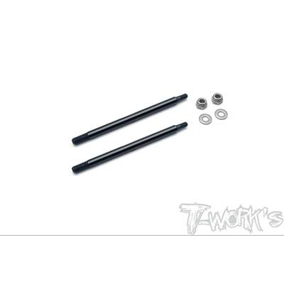 UK-DLC coated Front Shock Shaft 57mm ( For Kyosho MP10 TKI2 ) 2pcs. T-WORK'S