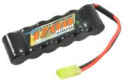 UK-1700MAH 7.2v NiMH STRAIGHT BATTERY PACK W/ MINI TAMIYA VOLTZ
