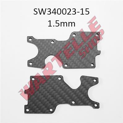 UK-Pro Composite Carbon Rear Lower Arm Cover 1,5mm (2) SWORKZ