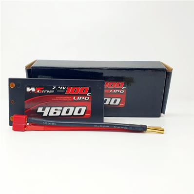 UK-Accu shorty 4600 100c 2s 7.4v (prise PK 4mm) 2S2P WS-LINE