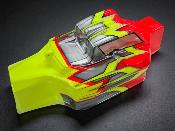 UK-Body "JC P2" Rouge Fluo/Gun Métal/Jaune for TEKNO NB/EB48 WS-LINE