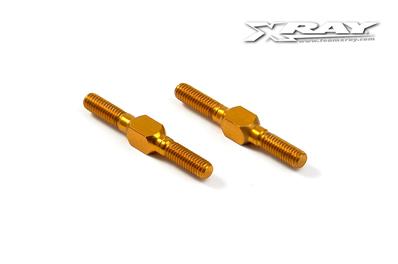 UK-Alu Adjustable Turnbuckle 26mm M3 L/R - Orange (2) X-RAY