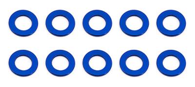 UK-Ballstud Washers, 5.5x3.0x0.5 mm, blue aluminum TEAM-ASSOCIATED