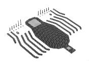 UK-XB2 Graphite Chassis & Side Braces - Set X-RAY
