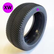 UK-Pack NON-Glued KALIF XW Tires (Rain Compound V2) + Inserts + White Rims (4) DONUTS-RACING