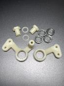 UK-Steering bellcranks, worlds style, w bearing, white FAN RC