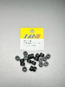 UK-4-40 Nylon nuts, 1/4" Hex, black 20pcs FAN RC