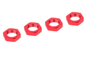 UK-Wheel nut aluminium red ribbed (4) SPARK XB6 CORALLY
