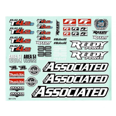 UK-RC8T4.2 Decal Sheet TEAM-ASSOCIATED