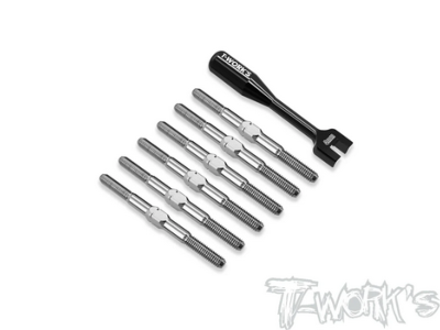 UK-Titanium Turnbuckle Set (For Team Associated RC10 B7/B7D ) T-WORK'S
