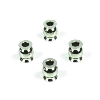 UK-Pivot balls (6.8mm, flanged, outside camber STEEL) (4) TEKNO-RC